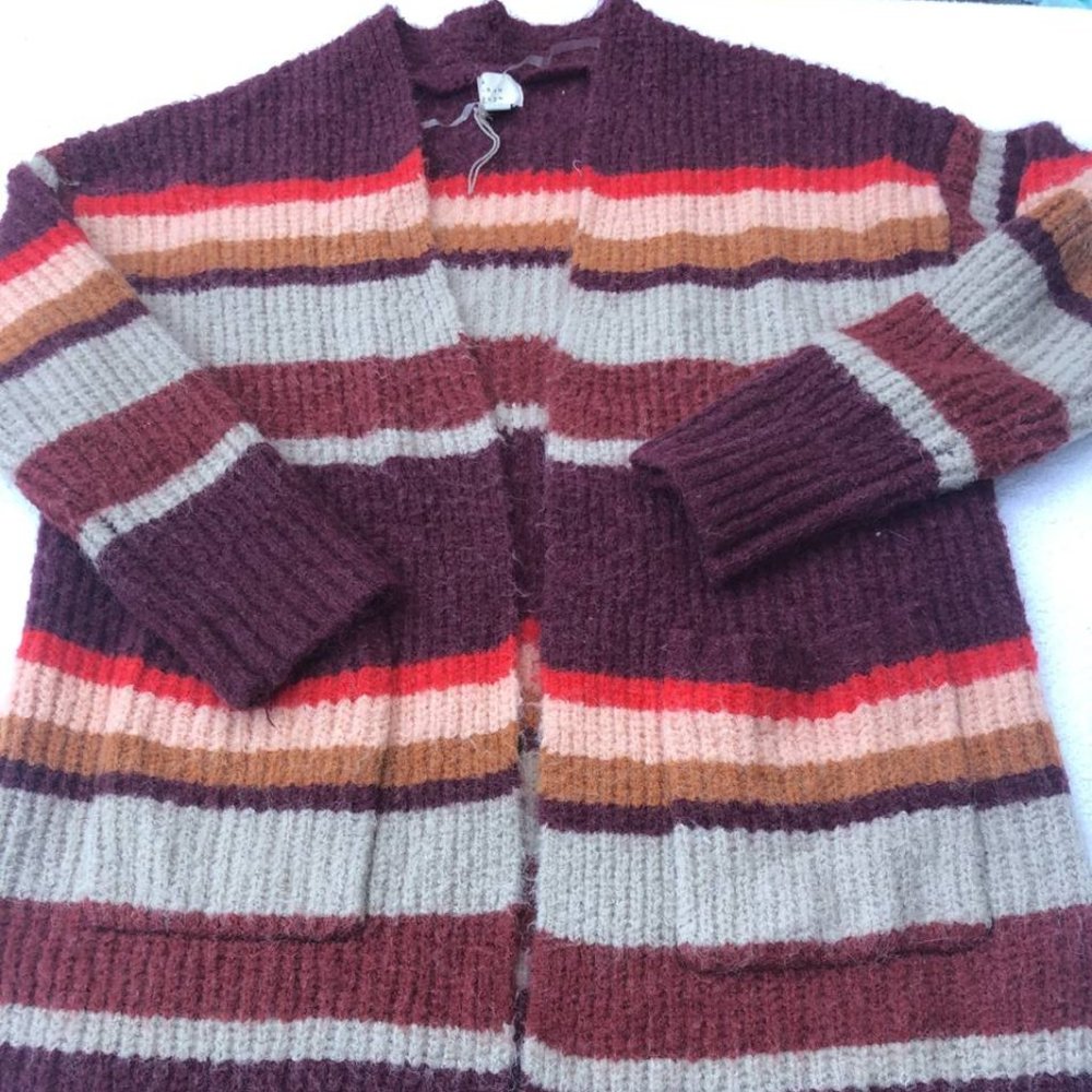A New Day Women's Sweater Open Front Size S